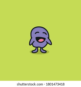 Cartoon monster logo icon. abstract beast monster character logo.