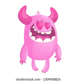 Cartoon monster in love
