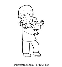 homem monstro desenho animado