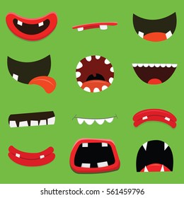 Cartoon Monster Mouth Collection