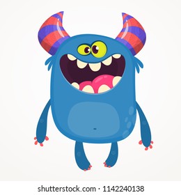 Cartoon monster on tiny legs. Vector character