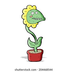 cartoon monster plant