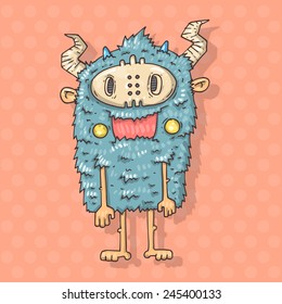 Cartoon monster savage