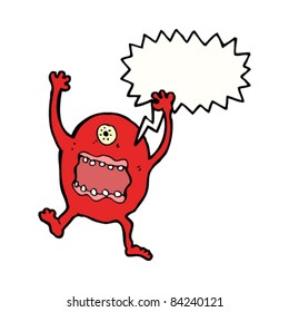 cartoon monster scaring