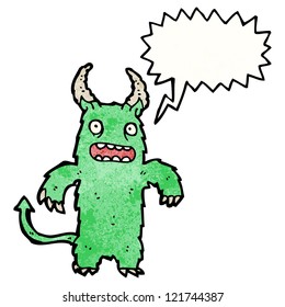 cartoon monster shouting