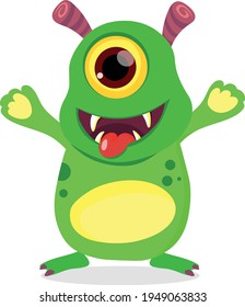 Cartoon monster singe eyed. Vector illustration for Halloween stock illustration