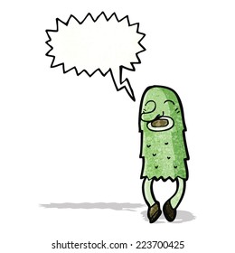 monstruo de dibujos animados con burbuja de habla
