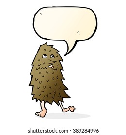 cartoon monster with speech bubble