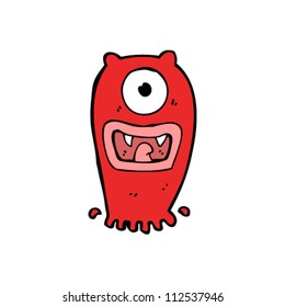 monstruo de dibujos animados mirando