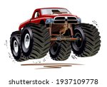 Cartoon Monster Truck. Available EPS-10 separated by groups and layers with transparency effects for one-click repaint