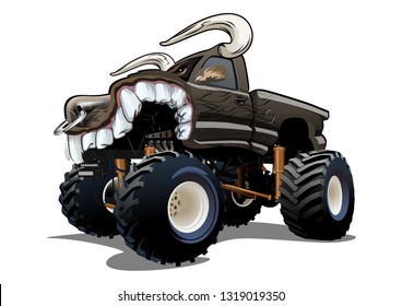 Cartoon Monster Truck. Available EPS-10 separated by groups and layers with transparency effects for one-click repaint