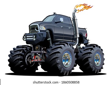 Cartoon Monster Truck. Available EPS-10 separated by groups and layers for easy edit