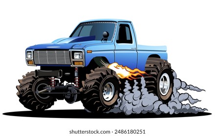 Cartoon Monster Truck. Available EPS-10 separated by groups and layers with transparency effects for one-click recolour