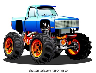 Cartoon Monster Truck. Available EPS-10 separated by groups and layers for easy edit