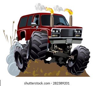 Cartoon Monster Truck. Available EPS-10 vector format with transparency effects for one-click repaint