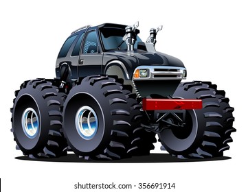 Cartoon Monster Truck. Available EPS-10 vector formats separated by groups and layers for easy edit