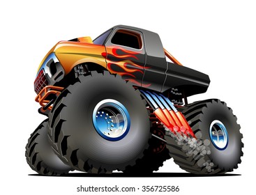 Cartoon Monster Truck. Available EPS-10 vector formats separated by groups and layers for easy edit