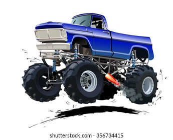 Cartoon Monster Truck. Available EPS-10 separated by groups and layers with transparency effects for one-click repaint