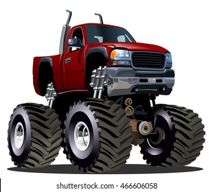 Cartoon Monster Truck. Available EPS-10 separated by groups and layers with transparency effects for one-click repaint