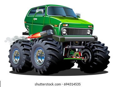 Cartoon Monster Truck. Available EPS-10 separated by groups and layers for easy edit