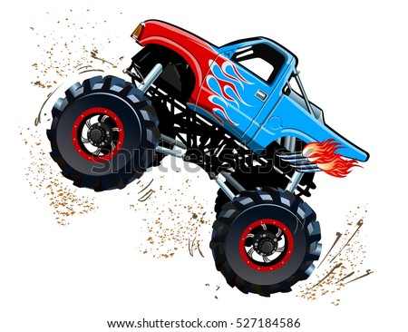 Cartoon Monster Truck. Available EPS-10 separated by groups and layers with transparency effects for one-click repaint