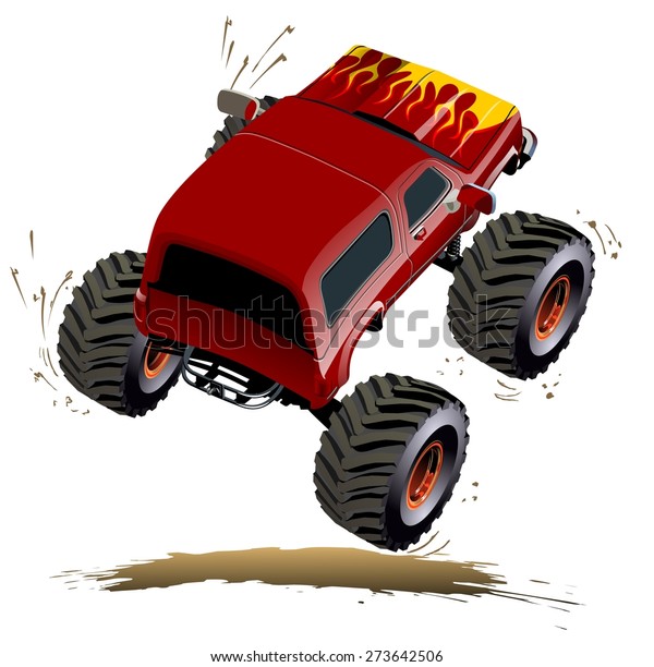 Cartoon Monster Truck Available Eps10 Separated Stock Vector (Royalty