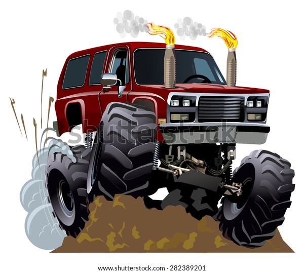Cartoon Monster Truck.\
Available EPS-10 vector format with transparency effects for\
one-click repaint