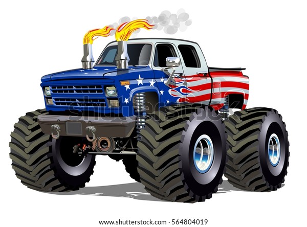 Cartoon Monster Truck Available Eps10 Separated Stock Vector Royalty Free 564804019