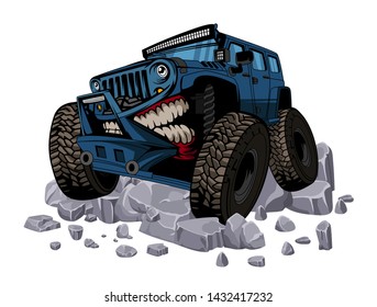 Cartoon Monster Truck Vector Art