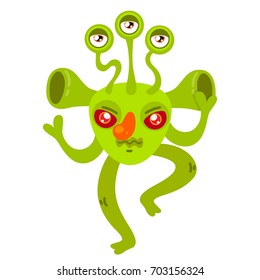 Cartoon monster, vector character, isolated object on white background, children's illustration.