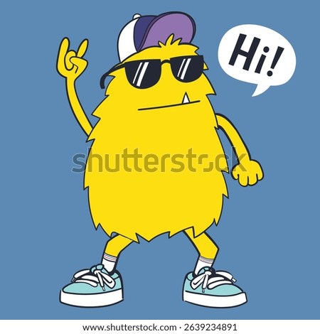 Cartoon Monster Vector Graphic Design Illustration