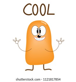 cartoon monster, vector illustration 
