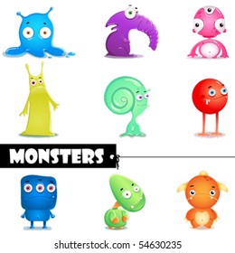 Cartoon monsters