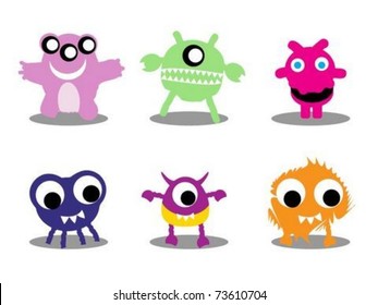 Cartoon monsters