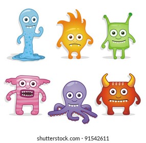 Cartoon monsters