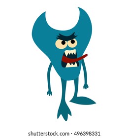 Cartoon monsters big set. Colorful toy cute monster. Vector illustration