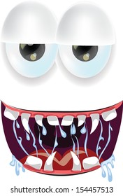 Cartoon monsters face