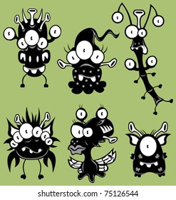 Cartoon monsters for Halloween or other events