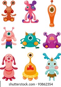 cartoon Monsters icons set