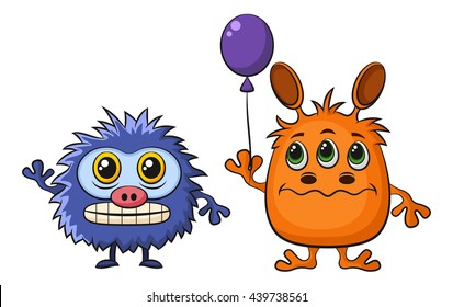 Cartoon Monsters Set