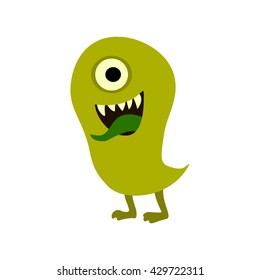 Cartoon monsters set. Colorful toy cute monster. Vector illustration