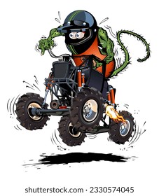 Cartoon monstertruck rat rod. Available EPS-10 vector format separated by groups and layers for easy edit