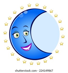 cartoon of the month on white background vector