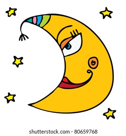 cartoon moon