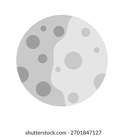 desenho animado lua plano elemento