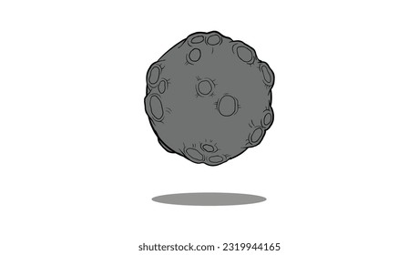 Cartoon Moon logo abstract vector design template