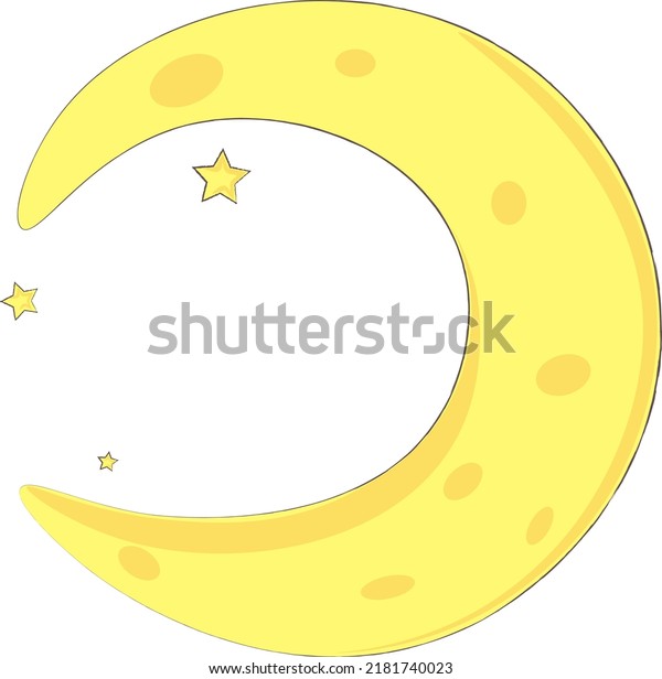 cartoon moon with stars\
illustration