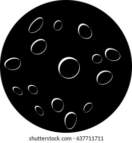 cartoon moon vector symbol icon design. Beautiful illustration isolated on white background