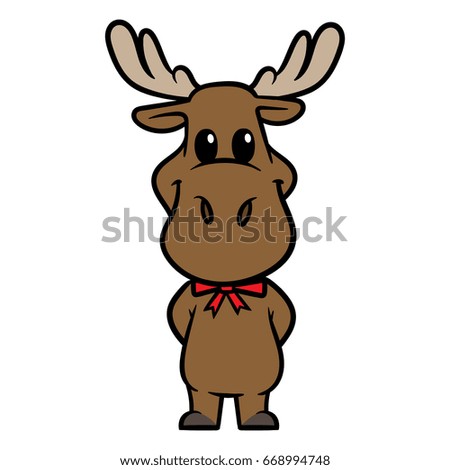 Cartoon Moose Character Vector Illustration Stock Vector ...