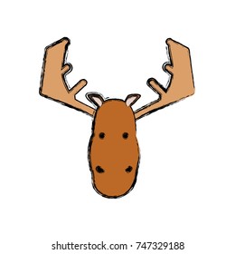 cartoon moose icon 